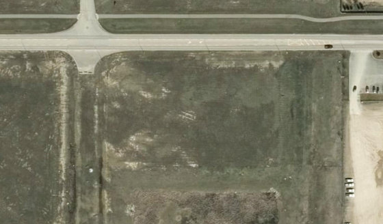 Satellite view of PLAN 1523528 BLOCK 6 LOT 1 in City of Lloydminster, with the parcel boundary outlined