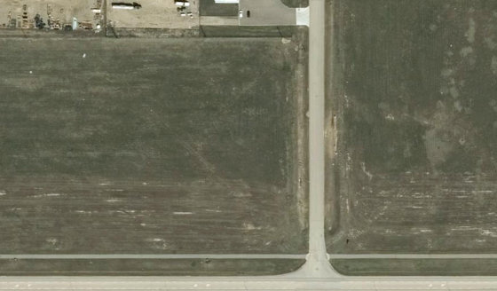 Satellite view of PLAN 1524312 BLOCK 5 LOT 2 in City of Lloydminster, with the parcel boundary outlined