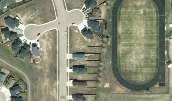 Satellite view of PLAN 1522663 BLOCK 6 LOT 63 in City of Lloydminster, with the parcel boundary outlined