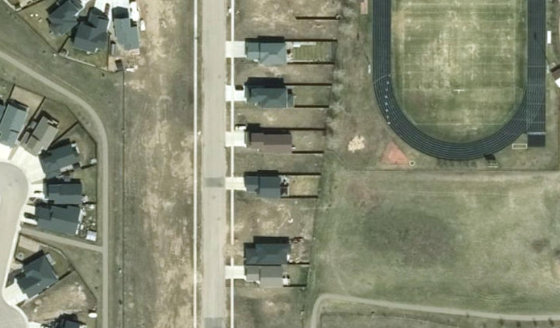 Satellite view of PLAN 1522663 BLOCK 6 LOT 69 in City of Lloydminster, with the parcel boundary outlined