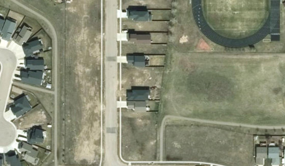 Satellite view of PLAN 1522663 BLOCK 6 LOT 72 in City of Lloydminster, with the parcel boundary outlined