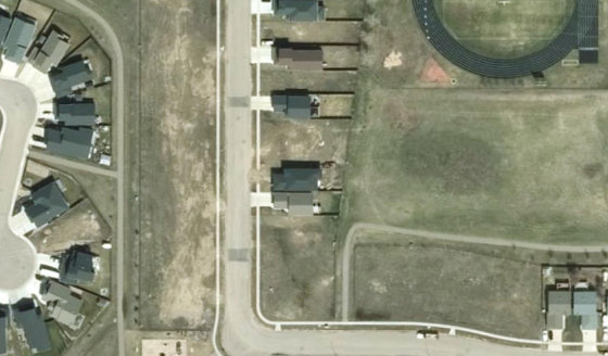 Satellite view of PLAN 1522663 BLOCK 6 LOT 73 in City of Lloydminster, with the parcel boundary outlined