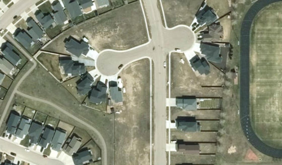 Satellite view of PLAN 1522663 BLOCK 22 LOT 33 in City of Lloydminster, with the parcel boundary outlined