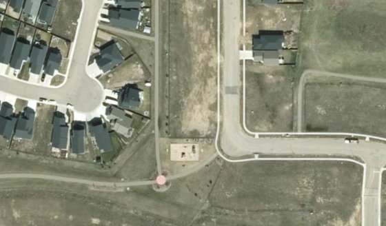 Satellite view of 3504 70 Avenue in City of Lloydminster, with the parcel boundary outlined