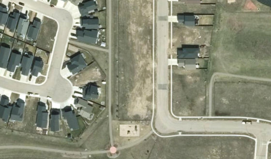 Satellite view of PLAN 1522663 BLOCK 22 LOT 44 in City of Lloydminster, with the parcel boundary outlined