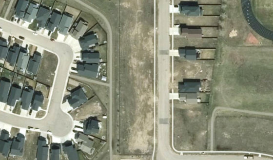 Satellite view of PLAN 1522663 BLOCK 22 LOT 41 in City of Lloydminster, with the parcel boundary outlined