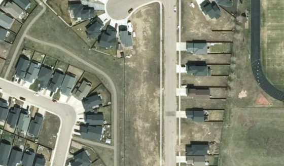 Satellite view of PLAN 1522663 BLOCK 22 LOT 36 in City of Lloydminster, with the parcel boundary outlined