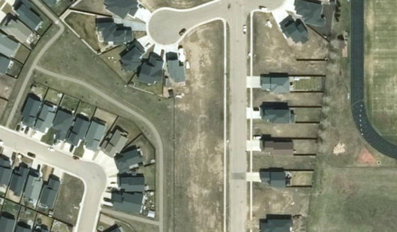Satellite view of PLAN 1522663 BLOCK 22 LOT 35 in City of Lloydminster, with the parcel boundary outlined