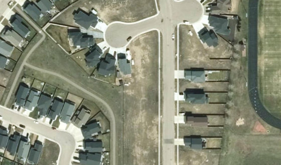 Satellite view of PLAN 1522663 BLOCK 22 LOT 34 in City of Lloydminster, with the parcel boundary outlined
