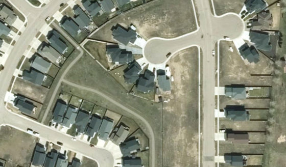 Satellite view of PLAN 1522663 BLOCK 22 LOT 30 in City of Lloydminster, with the parcel boundary outlined