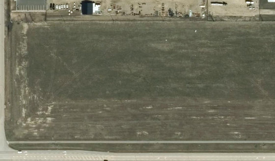 Satellite view of PLAN 1524312 BLOCK 5 LOT 5 in City of Lloydminster, with the parcel boundary outlined