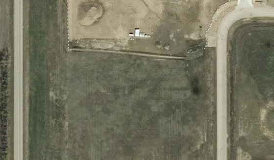 Satellite view of 6510 73 Avenue in City of Lloydminster, with the parcel boundary outlined