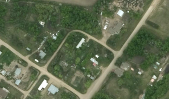 Satellite view of PLAN 6110ET BLOCK 3 LOT 9 in County of Vermilion River, with the parcel boundary outlined