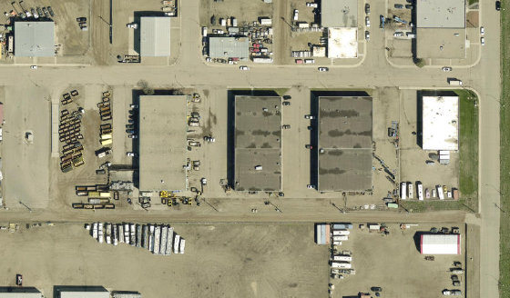 Satellite view of CONDO PLAN 0312172 UNIT 19 in City of Medicine Hat, with the parcel boundary outlined