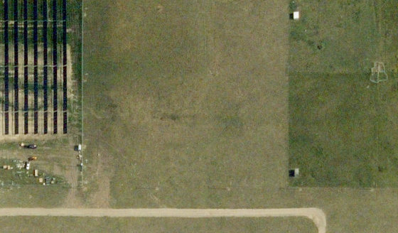 Satellite view of PLAN 8210662 BLOCK 1 LOT 4 in Town of Cardston, with the parcel boundary outlined