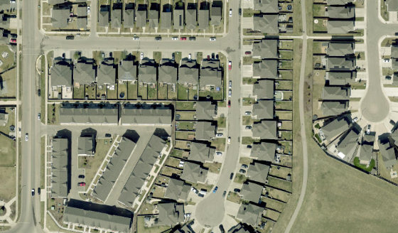 Satellite view of PLAN 1224110 BLOCK 6 LOT 20 in City of Edmonton, with the parcel boundary outlined