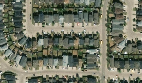 Satellite view of PLAN 0620704 BLOCK 4 LOT 38 in City of Edmonton, with the parcel boundary outlined