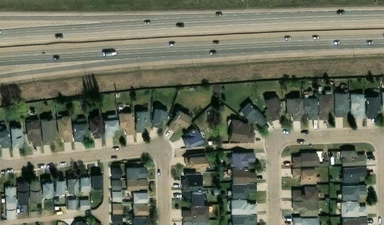 Satellite view of PLAN 9222938 BLOCK 9 LOT 78 in City of Edmonton, with the parcel boundary outlined