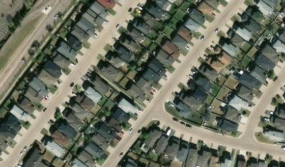Satellite view of PLAN 0624661 BLOCK 12 LOT 38 in City of Edmonton, with the parcel boundary outlined
