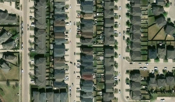 Satellite view of PLAN 1125109 BLOCK 2 LOT 18 in City of Edmonton, with the parcel boundary outlined