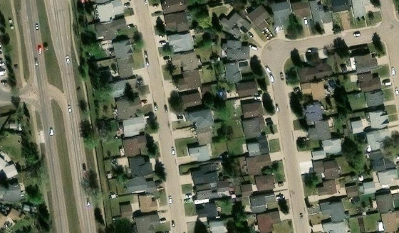 Satellite view of PLAN 7823024 BLOCK 11 LOT 17 in City of Edmonton, with the parcel boundary outlined