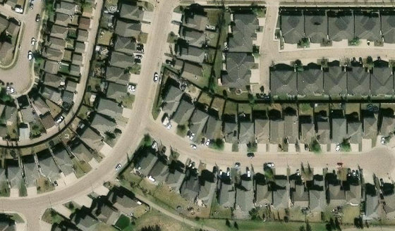 Satellite view of PLAN 0820126 BLOCK 1 LOT 8 in City of Edmonton, with the parcel boundary outlined