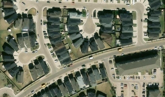 Satellite view of PLAN 1720278 BLOCK 16 LOT 15 in City of Edmonton, with the parcel boundary outlined