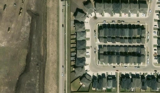 Satellite view of PLAN 2022936 BLOCK 24 LOT 95 in City of Edmonton, with the parcel boundary outlined