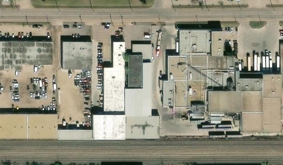 Satellite view of PLAN 436RS BLOCK A LOT 6B in City of Edmonton, with the parcel boundary outlined