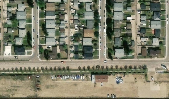 Satellite view of PLAN 1325011 BLOCK 5 LOT 16B in City of Edmonton, with the parcel boundary outlined