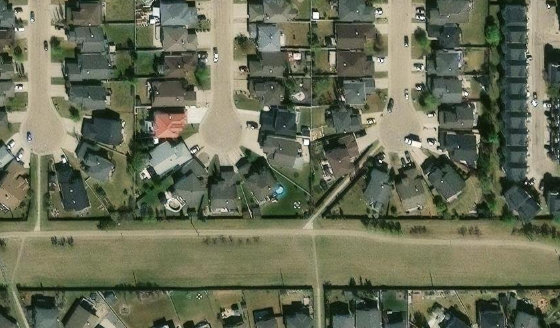 Satellite view of PLAN 0124008 BLOCK 108 LOT 63 in City of Edmonton, with the parcel boundary outlined