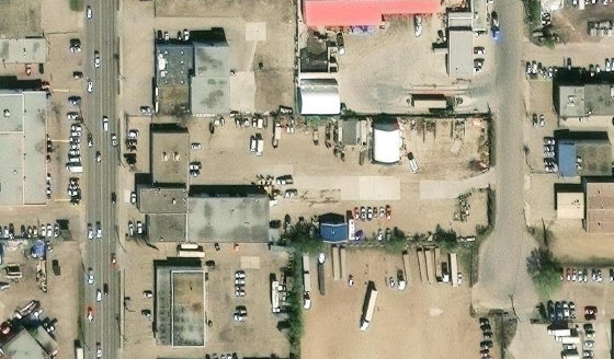 Satellite view of PLAN 1021927 BLOCK 11 LOT 14A in City of Edmonton, with the parcel boundary outlined
