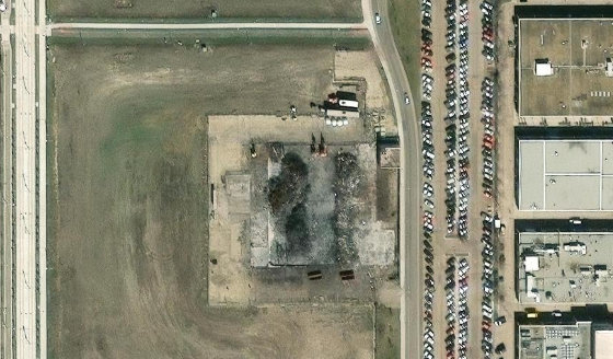 Satellite view of 11760 - 109 Street NW in City of Edmonton, with the parcel boundary outlined