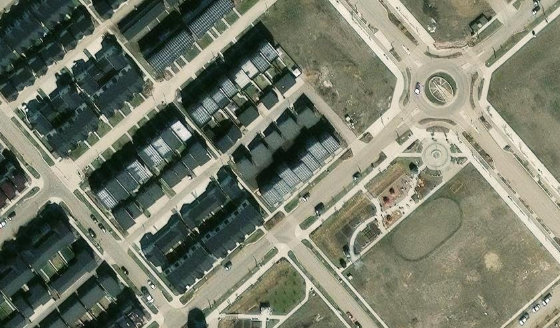 Satellite view of PLAN 1822441 BLOCK 2 LOT 22 in City of Edmonton, with the parcel boundary outlined
