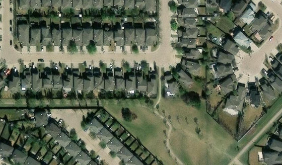 Satellite view of PLAN 0322852 BLOCK 3 LOT 49 in City of Edmonton, with the parcel boundary outlined