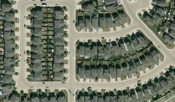 Satellite view of PLAN 1120739 BLOCK 4 LOT 22 in City of Edmonton, with the parcel boundary outlined