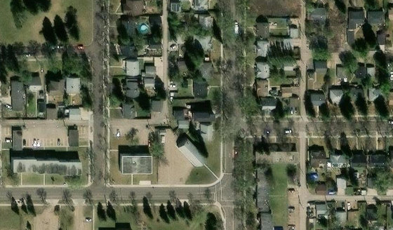 Satellite view of PLAN 1922814 BLOCK 9 LOT 4A in City of Edmonton, with the parcel boundary outlined