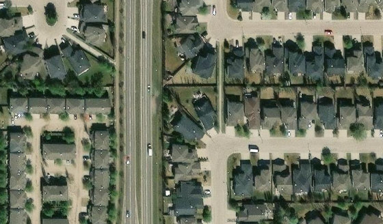 Satellite view of PLAN 0626678 BLOCK 3 LOT 12 in City of Edmonton, with the parcel boundary outlined
