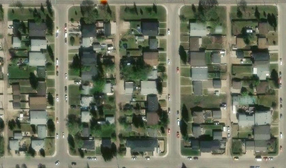 Satellite view of PLAN 7620625 BLOCK 34 LOT 16A in City of Edmonton, with the parcel boundary outlined