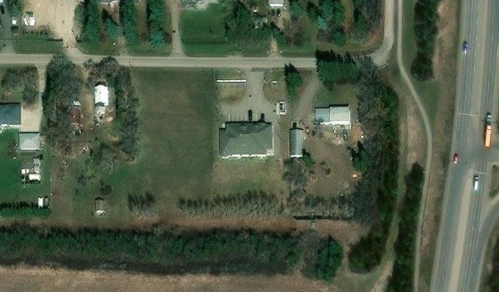 Satellite view of PLAN 1321963 BLOCK 1 LOT 17B in City of Edmonton, with the parcel boundary outlined