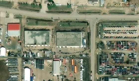 Satellite view of CONDO PLAN 8222585 UNIT 7 in City of Edmonton, with the parcel boundary outlined