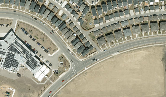 Satellite view of PLAN 1720746 BLOCK 17 LOT 88 in City of Edmonton, with the parcel boundary outlined