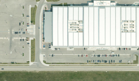 Satellite view of CONDO PLAN 1810813 UNIT 503 in Rocky View County, with the parcel boundary outlined