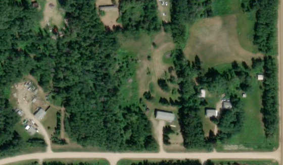 Satellite view of PLAN 8120122 BLOCK 2 LOT 2 in Lac Ste. Anne County, with the parcel boundary outlined