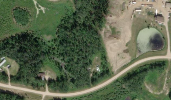 Satellite view of PLAN 8220896 BLOCK 2 LOT 31 in Lac Ste. Anne County, with the parcel boundary outlined