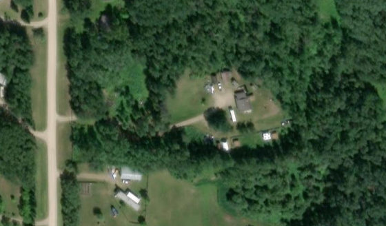 Satellite view of PLAN 8020622 BLOCK 2 LOT 4 in Lac Ste. Anne County, with the parcel boundary outlined