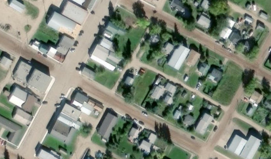 Satellite view of PLAN 6967BG BLOCK 3 LOT 23 in Lac Ste. Anne County, with the parcel boundary outlined