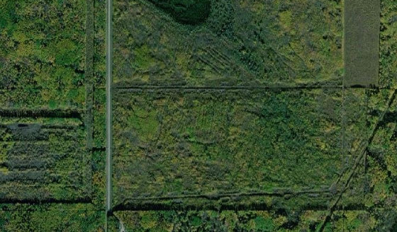 Satellite view of SW-17-67-21-W5 in Municipal District of Greenview No. 16, with the parcel boundary outlined